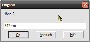 Angabe der sichtbaren Höhe in GSview.