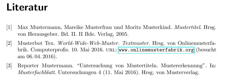 Das Quellenverzeichnis