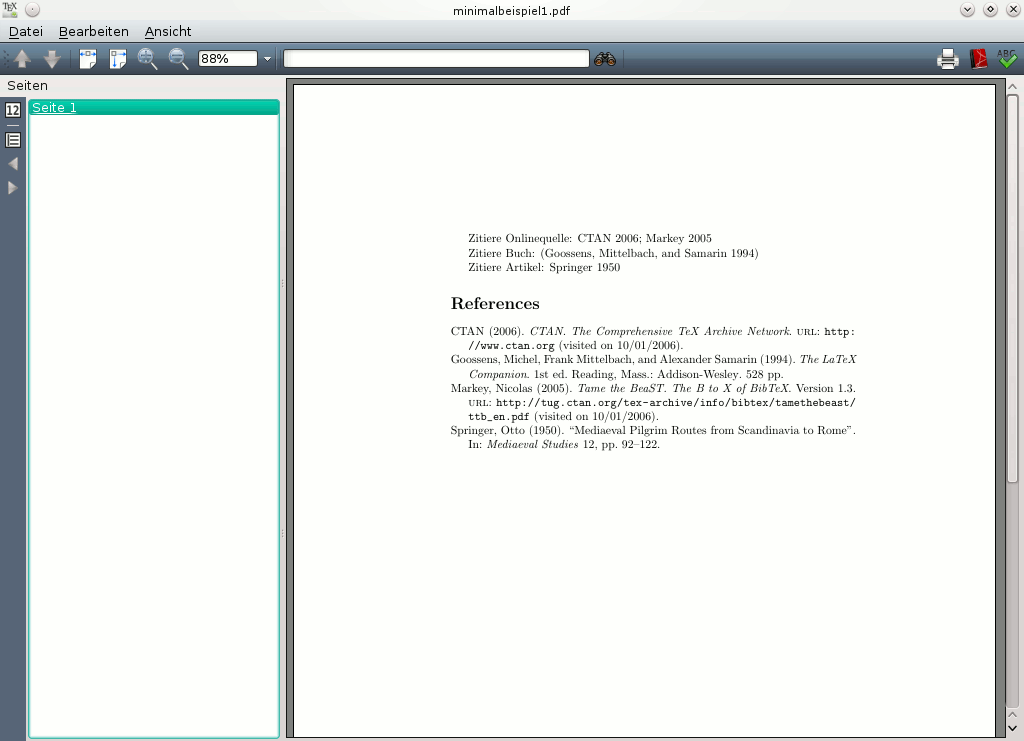 Im PDF-Viewer von Texmaker