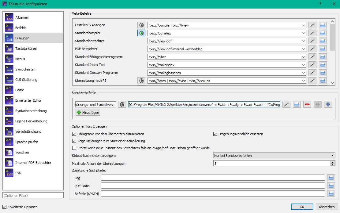 hier steht folgendes drin:<br />&amp;quot;C:/Program Files/MiKTeX 2.9/miktex/bin/makeindex.exe&amp;quot; -s %.ist -t %.alg -o %.acr %.acn <br />|&amp;quot;C:/Program Files/MiKTeX 2.9/miktex/bin/makeindex.exe&amp;quot; -s %.ist -t %.glg -o %.gls %.glo <br />|&amp;quot;C:/Program Files/MiKTe