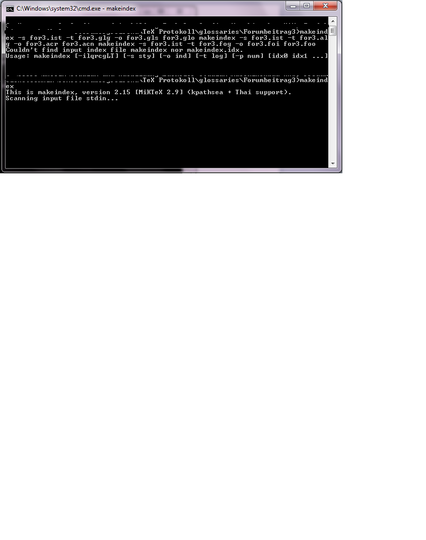 Screenshot vom comand Fenster